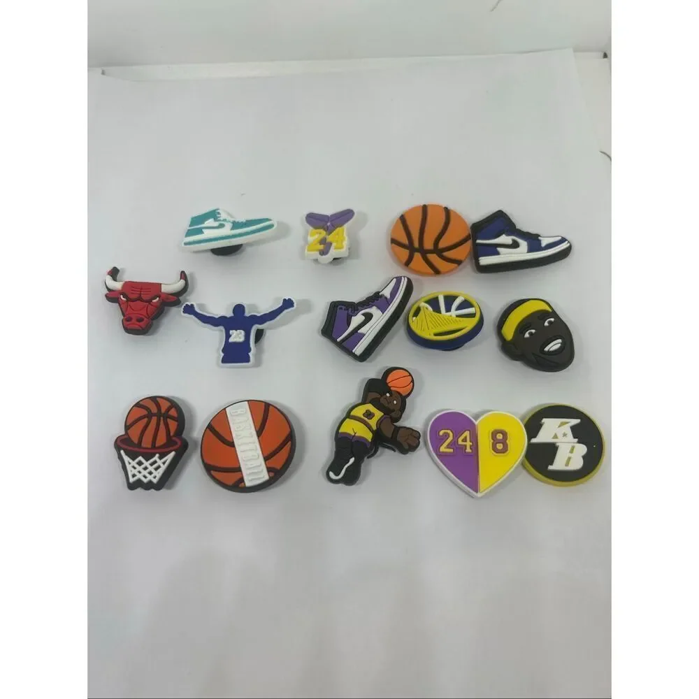 Set of 14 Basketball Shoe Charms / Bag Charms – NBA, Sneakers & Hoops